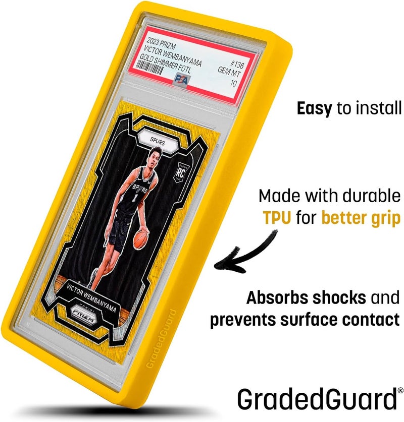 GradedGuard Graded Card Guard Case for Standard PSA Slab Case | Multiple Colors | Soft Touch Matte Finish | Stackable | Made to Fit PSA | Solid TPU and PC Design. (Mint) - Image 2